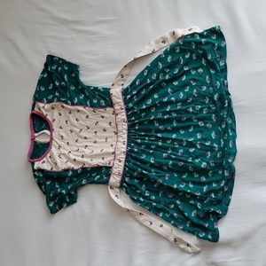 Mini Boden Green Tie Back Casual Dress Size 5T